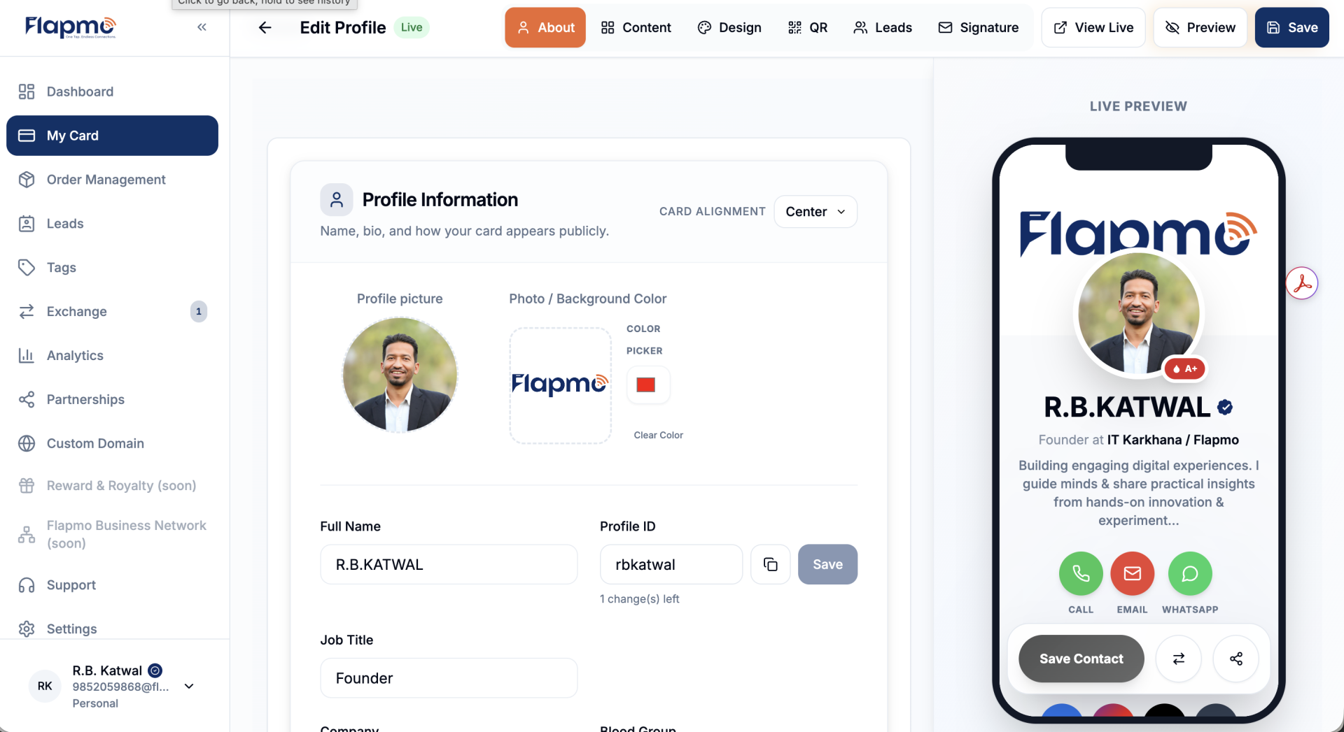 Flapmo Card product preview